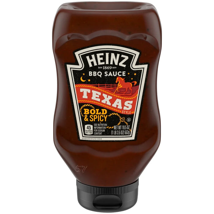 ( 2 Pack ) Heinz Texas Style Bold & Spicy Bbq Sauce, 19.5 Oz Bottle