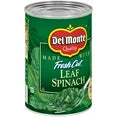 ( 2 Pack ) Del Monte Canned Fresh Cut Leaf Spinach, 13.5 Ounce