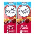 Crystal Light Fruit Punch Free Drink Mix Singles, Caffeine Free, 10 ct On-the-Go Packets, Pack of 2