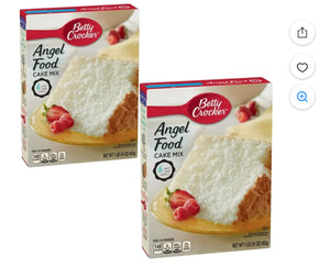 ( 2 Pack ) Betty Crocker Ready to Bake Angel Food Cake Mix, 16 oz.