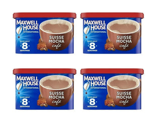 Maxwell House International Suisse Mocha Cafe Beverage Mix, 7.2 oz. Canister’s (4 or 2 Packs)
