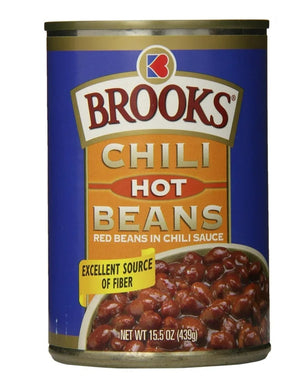 ( 2 Pack ) Brooks Chili Beans, Canned Red Beans in Chili Sauce, Hot
