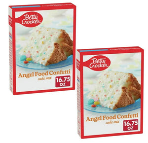 ( 2 Pack ) Betty Crocker Cake Mix, Angel Food Confetti 16.75 Oz