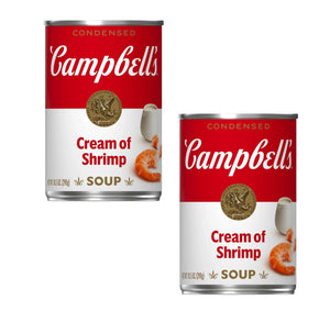 Campbell's Condensed Cream of Shrimp Soup, 10.5 oz Cans ( 2 or 6 Pack cans)