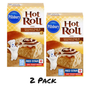 (2 Pack ) Pillsbury Hot Roll Mix, 16 Oz Box