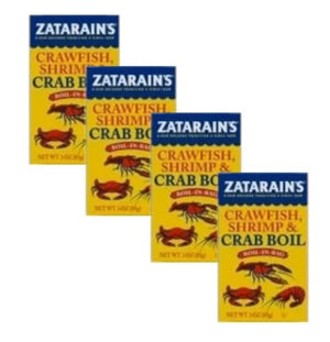 ( 4 Pack ) Zatarain's Crawfish Shrimp Crab Boil In Bag, 3 Oz