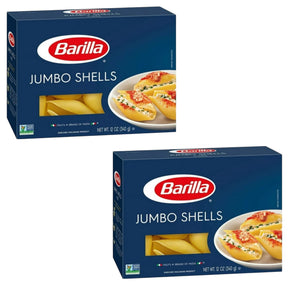 Barilla Classic Blue Box Oven Pasta Jumbo Shells 12 oz (Pack of 2)