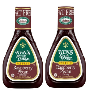 ( 2 Pack ) Ken's Steak House Dressing, Fat Free, Raspberry Pecan 16 Fl Salad Dressing