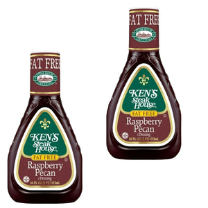 ( 2 Pack ) Ken's Steak House Dressing, Fat Free, Raspberry Pecan 16 Fl Salad Dressing