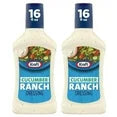 Kraft Cucumber Ranch Salad Dressing, 16 fl oz Bottle, Pack of 2