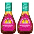 Newman's Own Raspberry Walnut Vinaigrette Dressing, 16oz bottle - Pack of 2, Includes V2U Utensil Set