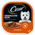( 2 Pack ) Cesar Classic Loaf In Sauce Chicken And Liver Recipe Wet Dog Food, 3.5 Oz Tray